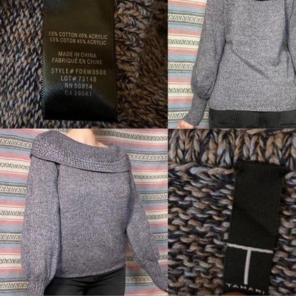 Off-The-Shoulder Knit Sweater - Picture 7 of 9